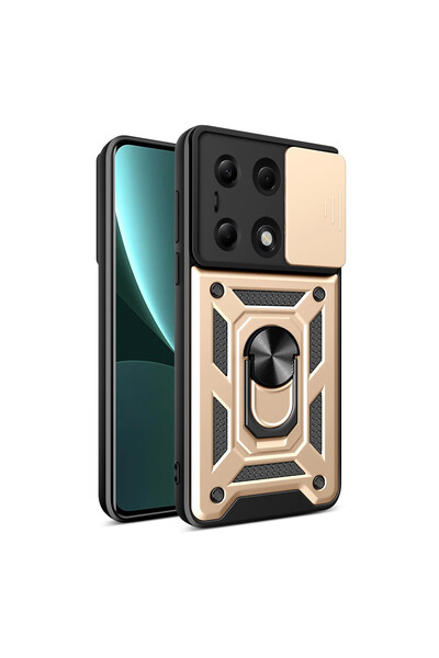 cepmoda Poco "M6 Pro (4g)" Dual Layer Tank Case - Ring, Stand, Camera Slider ...