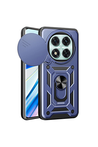 cepmoda حافظة REDMİ "NOTE 14 PRO (5G)" ذات الطبقة المزدوجة - مع حلقة، وحامل، ...