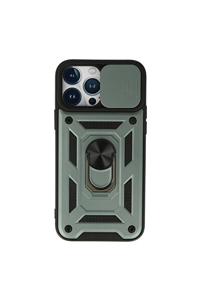 cepmoda iPhone "13 Pro Max" Double Layer Tank Case - Ring, Stand, Camera Slid...