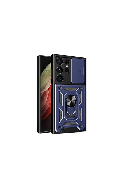 cepmoda حافظة سامسونج جالاكسي "S23 ULTRA" ذات الطبقة المزدوجة - مع حلقة، وحام...