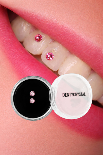 DENTYCRYSTAL Diş Pırlantası Pembe Çift (Avusturya Kristallerinden Oluşturulmu...