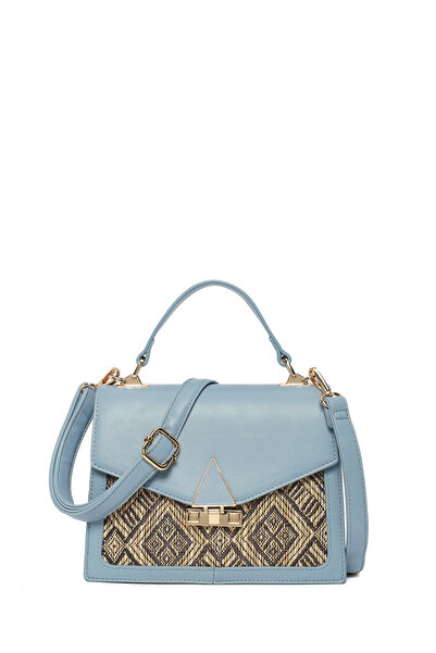 Derimod Women's Blue Long Strap Patterned Sleeve Bag Si 26Pbd260214