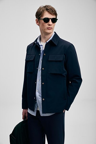 Lufian 111120072 Flex Shirt Men's Jacket Dark Blue