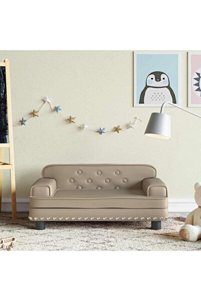 Concept Παιδικός καναπές, καπουτσίνο, 70x45x30 εκ., οικολογικό Δερμάτινο