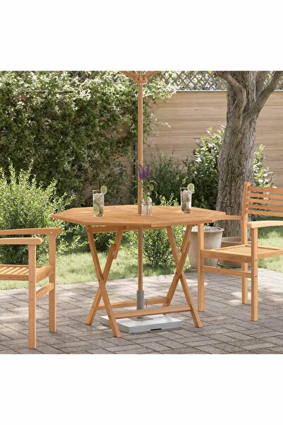 Concept Masă de grădină pliabilă, 120x120x75 cm, lemn masiv de tec