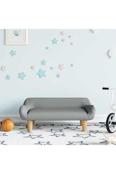 Concept Παιδικός καναπές, ανοιχτό γκρι, 70x40x24 εκ., ύφασμα