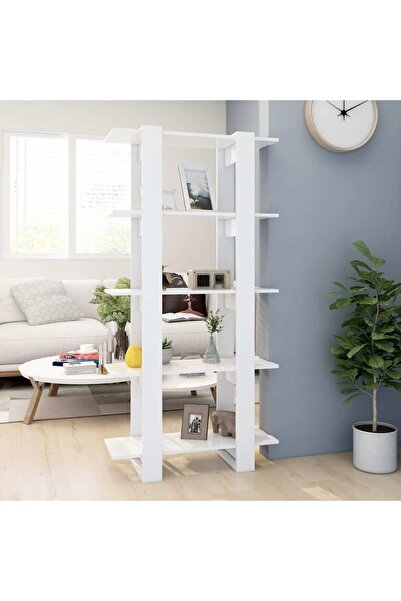 Concept Bookcase/Room divider, white, 80x30x160 cm, chipboard