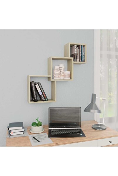 Concept Rafturi de perete, cub, stejar sonoma, 84,5x15x27 cm, PAL