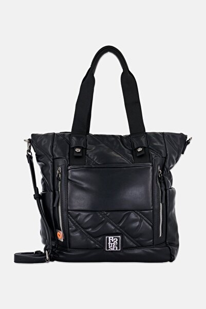 Refresh Women Brand Logo Tote Bag, Black