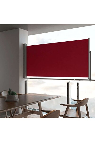 Concept Copertină laterală retractabilă de terasă, roșu, 120 x 300 cm