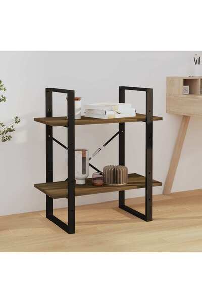 Concept Bibliotecă cu 2 niveluri stejar maro 60x30x70 cm lemn compozit