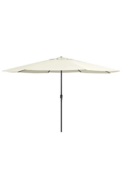 Concept Εξωτερική ομπρέλα ήλιου, μεταλλικός στύλος, λευκό άμμου 400 εκ.