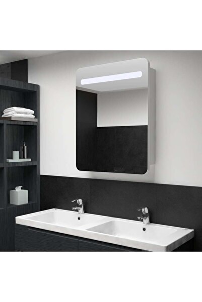 Concept Ντουλάπι μπάνιου με καθρέφτη και LED, 60 x 11 x 80 εκ.