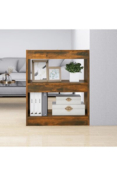 Concept Bookcase/Room divider, smoked oak, 60x30x72 cm, chipboard