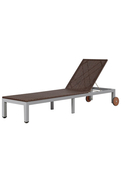 Concept Ξαπλώστρα θαλάσσης με ρόδες, καφέ, πολυρατάν