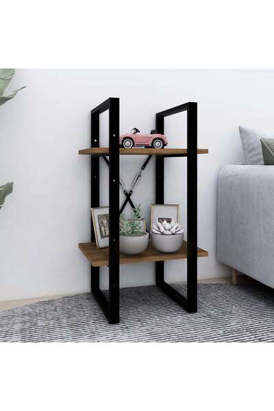 Concept Bibliotecă cu 2 niveluri stejar maro 40x30x70 cm lemn compozit