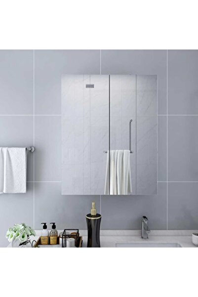 Concept Ντουλάπι μπάνιου με καθρέφτη, λευκό, 60x15x75 cm, MDF