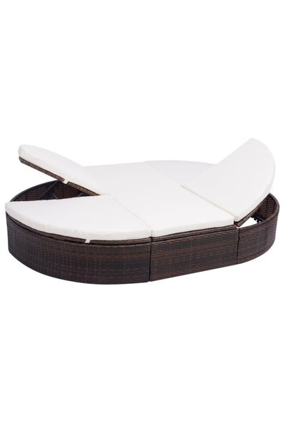 Concept Σεζλόνγκ εξωτερικού χώρου με Μαξιλάρι, καφέ, πολυρατάν