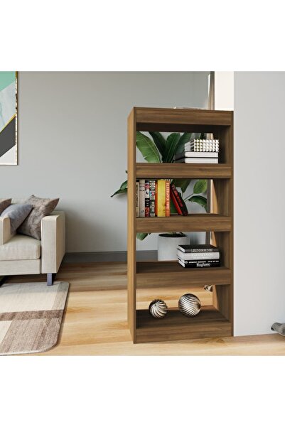 Concept Bibliotecă/Separator, stejar maro, 60x30x135cm, lemn prelucrat