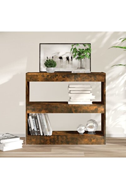 Concept Bookcase/Room divider, smoked oak, 80x30x72 cm, chipboard
