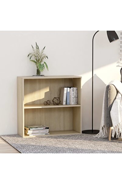 Concept Bibliotecă cu 2 rafturi, stejar Sonoma, 80x30x76,5 cm, PAL