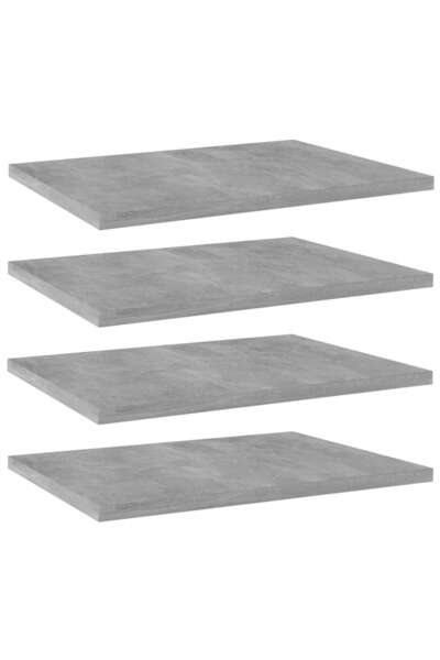 Concept Plăci bibliotecă, gri beton, 4 buc, 40 x 30 x 1,5 cm, PAL