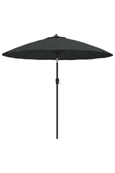 Concept Εξωτερική ομπρέλα ήλιου, αλουμινένιος στύλος, ανθρακί, 270 εκ.