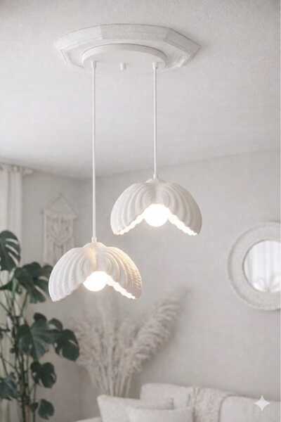 Dropcek eticaret Modern İskandinav Çiftli Sarkıt Avize Dekoratif Salon & Yata...