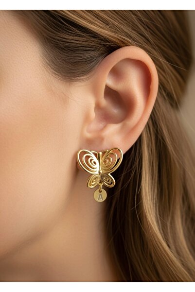 modamira Kişiye Özel Harf Tasarımı İle Masumiyet Müzesi Füsun Kelebek Küpe “A...