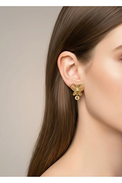 modamira Kişiye Özel Harf Tasarımı İle Masumiyet Müzesi Füsun Kelebek Küpe “S...