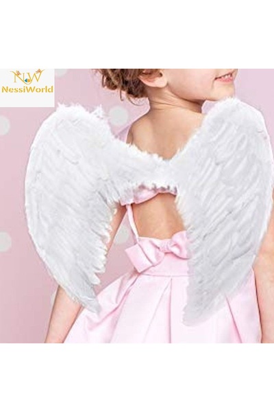 NW NessiWorld White small size baby angel wing 30x45 cm