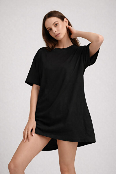 indirimdesiniz Kadın Oversize Tişört %100 Pamuk Salaş Basic T-Shirt | Rahat K...