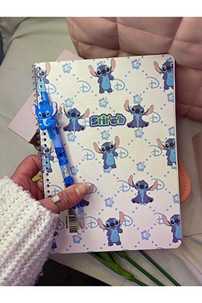 TATLIŞ 1 adet stitch defter ve kalem seti