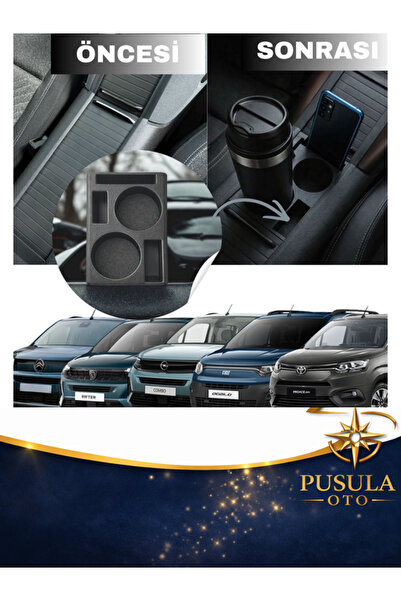 Oto Pusula Araç Konsol Düzenleyici Bardaklık - Rifter / Proace Çity / Combo /...