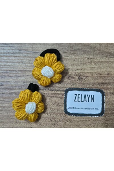 Zelayn Χειροποίητη πλεκτή λαστιχένια αγκράφα μαργαρίτα