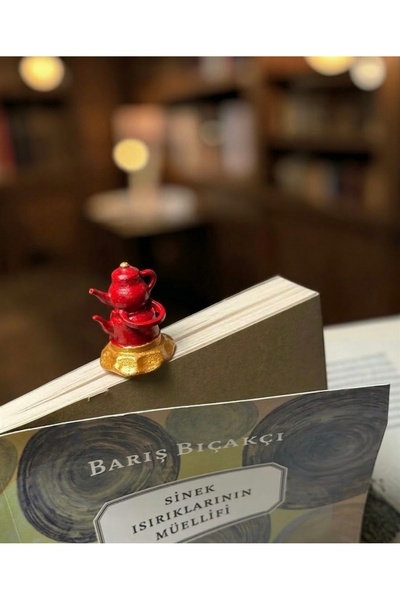 Rika Spolia & Co. Kırmızı Çaydanlık Kitap Ayracı