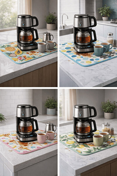 CT STONES Tea Mat Tea Machine Mat 100% Microfiber Pad Water Absorbent Counter...