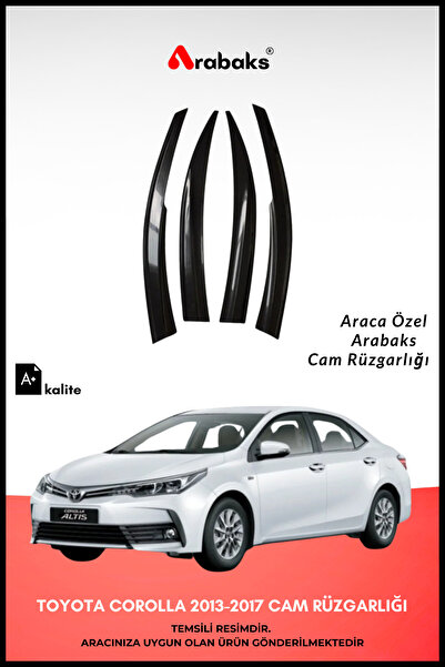 Arabaks Toyota Corolla 2013-2017 Cam Rüzgarlığı 4'lü Takım (MUGEN TİP, DAYANI...