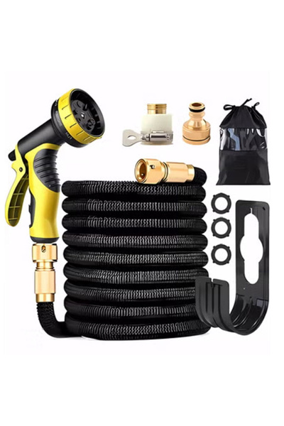 WAMIT Garden Hose 50 FT, Garden Hose , 1/2'' & 3/4'' Solid Brass Connectors,3...