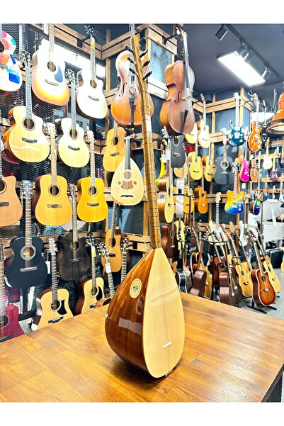 PENA MÜZİK Uzun Sap Yarı Profesyonel Maun Bağlama 40 Tekne Jak Girişli