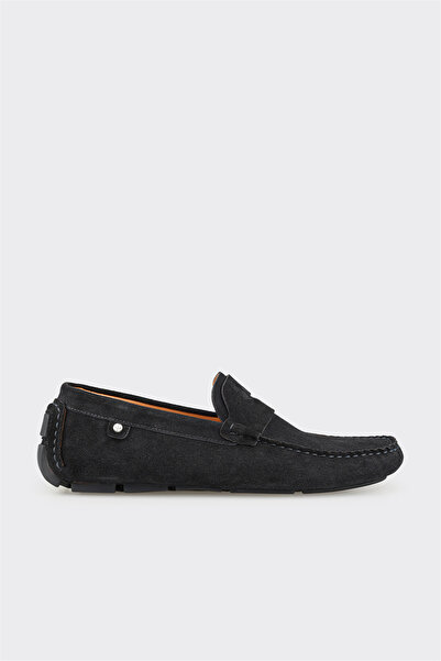 Elle Shoes Lacivert Deri Erkek Günlük Ayakkabı