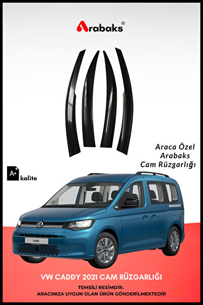 Arabaks VW Cady 2021 Cam Rüzgarlığı 4'lü Takım (MUGEN TİP, DAYANIKLI MALZEME,...