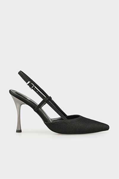 Elle Shoes Siyah Kadın Topuklu Ayakkabı