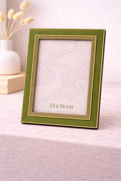 OEM Elegant wooden photo frame with gold border, Green color, for photos 13 x...