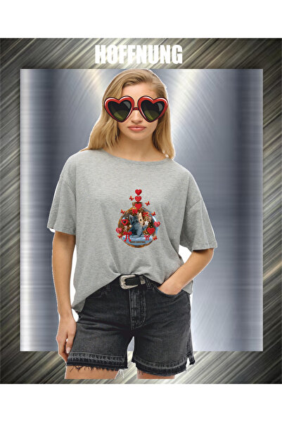 HOFFNUNG Unisex Short Sleeve Round Neck Merry Christmas Printed Solid Color T...