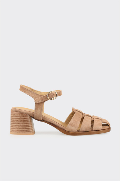 Elle Shoes Naturel Deri Kadın Sandalet