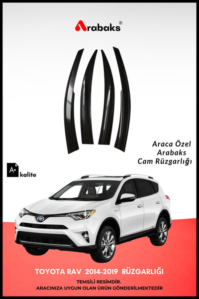 Arabaks Toyota Rav 2014-2019 Cam Rüzgarlığı 4'lü Takım (MUGEN TİP, DAYANIKLI ...