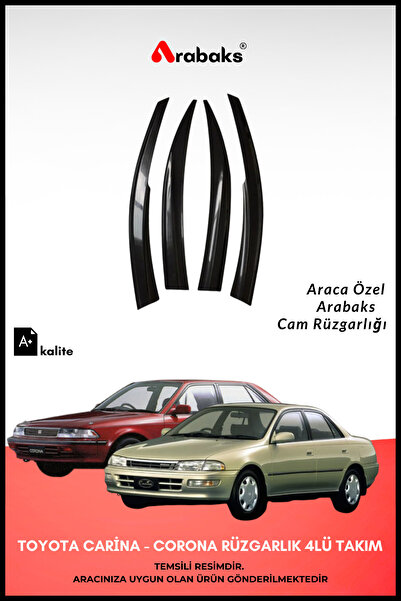 Arabaks Toyota Carina - Corona Cam Rüzgarlığı 4'lü Takım (MUGEN TİP, DAYANIKL...