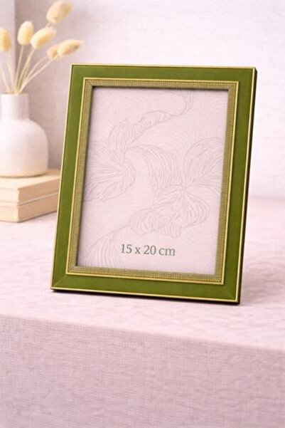OEM Elegant wooden photo frame with gold border, Green color, for photos 15 x...