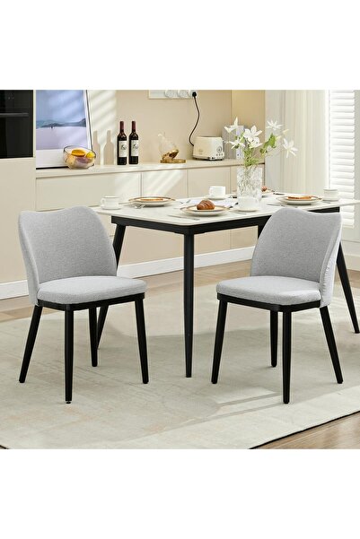 Garvee 2-Pack Velvet Dining Chairs, Beige Heart - Back,Wood Legs for Kitchen/...
